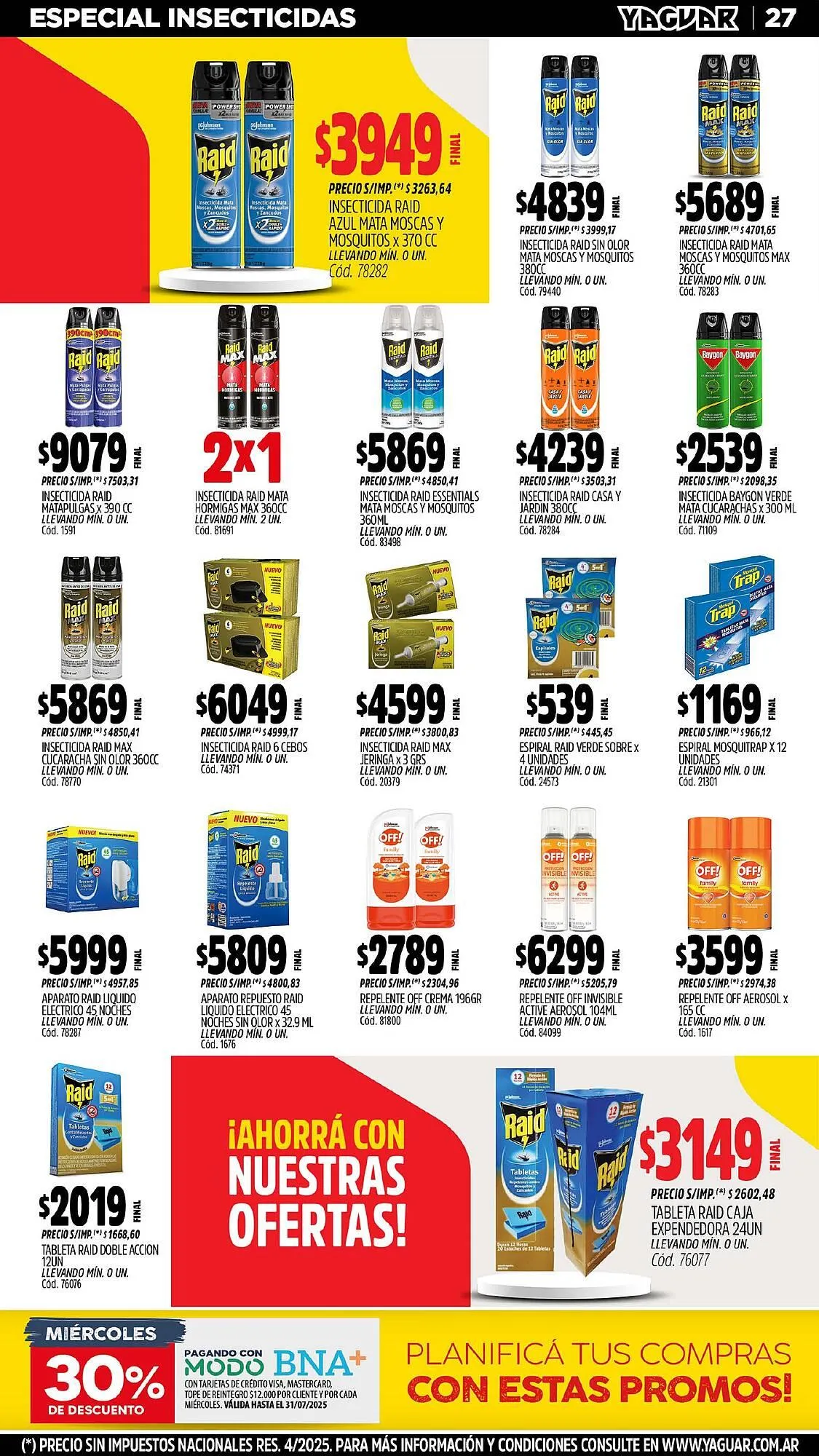 Ofertas de Catálogo Supermercados Yaguar 21 de julio al 28 de julio 2025 - Página 30 del catálogo