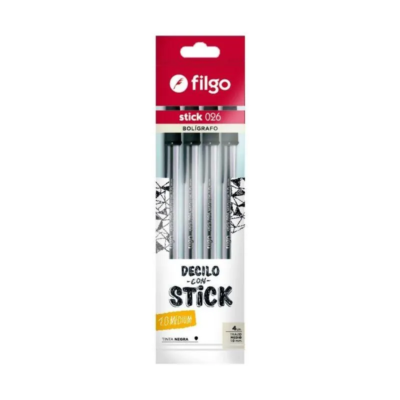 Bolígrafo STICK 1.0 / negro