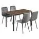 Juego de comedor Arty mesa rectangular + 4 sillas