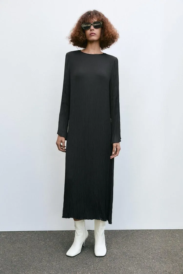 VESTIDO EFECTO ARRUGADO ZW COLLECTION