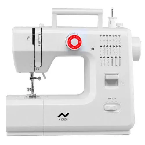 Maquina de Coser Recta 20 Puntadas Nictom MC03 2 Velocidades Pedal y Luz