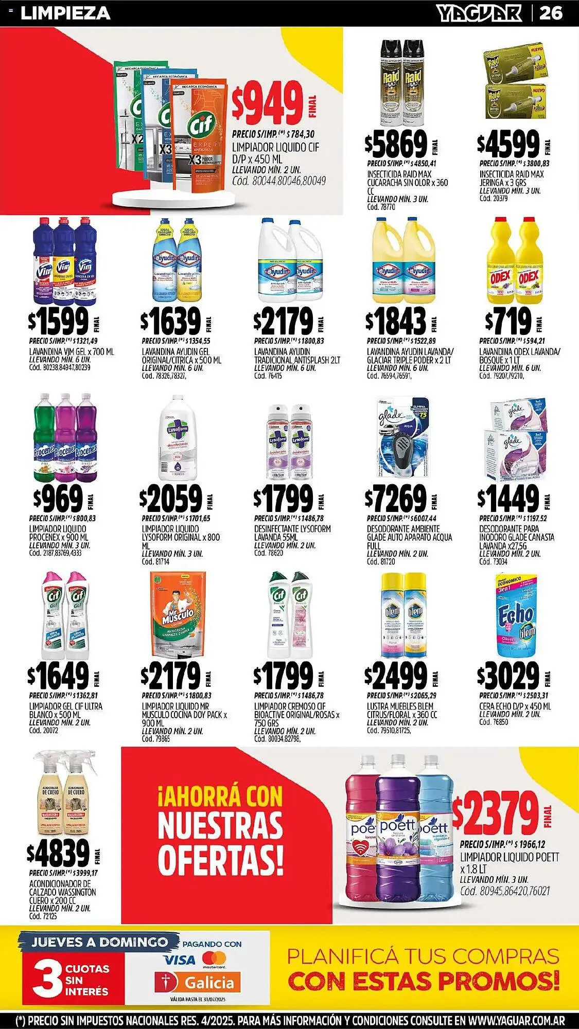 Ofertas de Catálogo Supermercados Yaguar 14 de julio al 20 de julio 2025 - Página 15 del catálogo