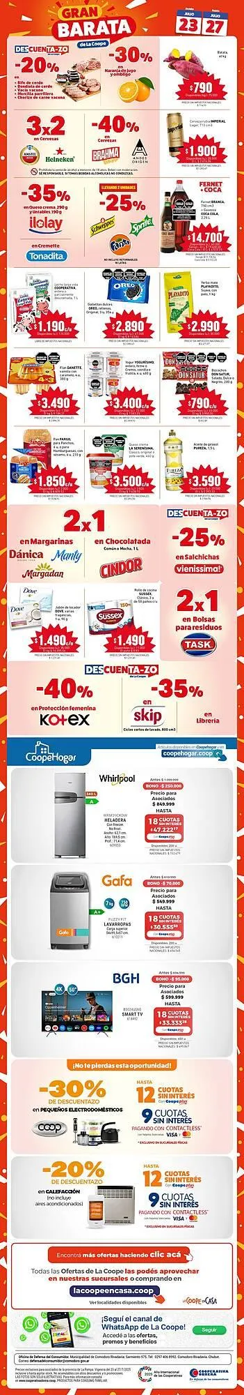 Ofertas de Catálogo Cooperativa Obrera 23 de julio al 27 de julio 2025 - Página 1 del catálogo