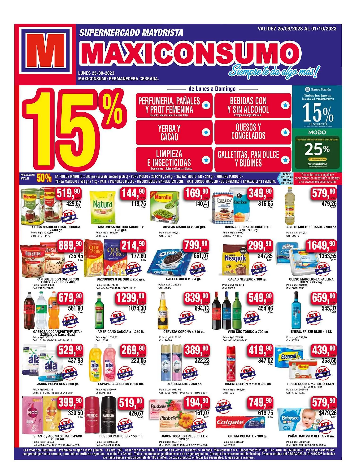 Ofertas de Catálogo Maxiconsumo 25 de septiembre al 1 de octubre 2023 - Página 1 del catálogo