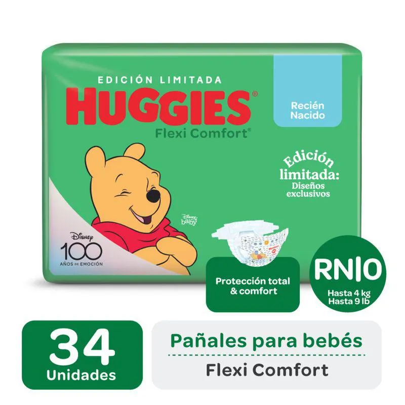Pañales Classic RN Huggies 34 Ud.