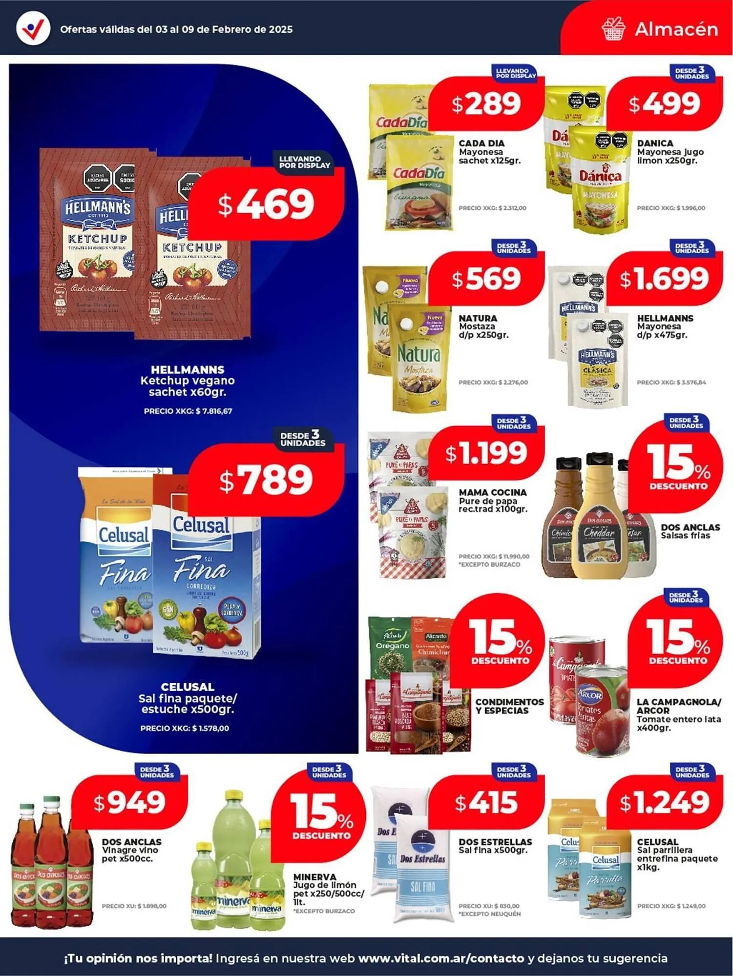 Ofertas de Catálogo Supermayorista Vital 3 de febrero al 9 de febrero 2025 - Página 14 del catálogo