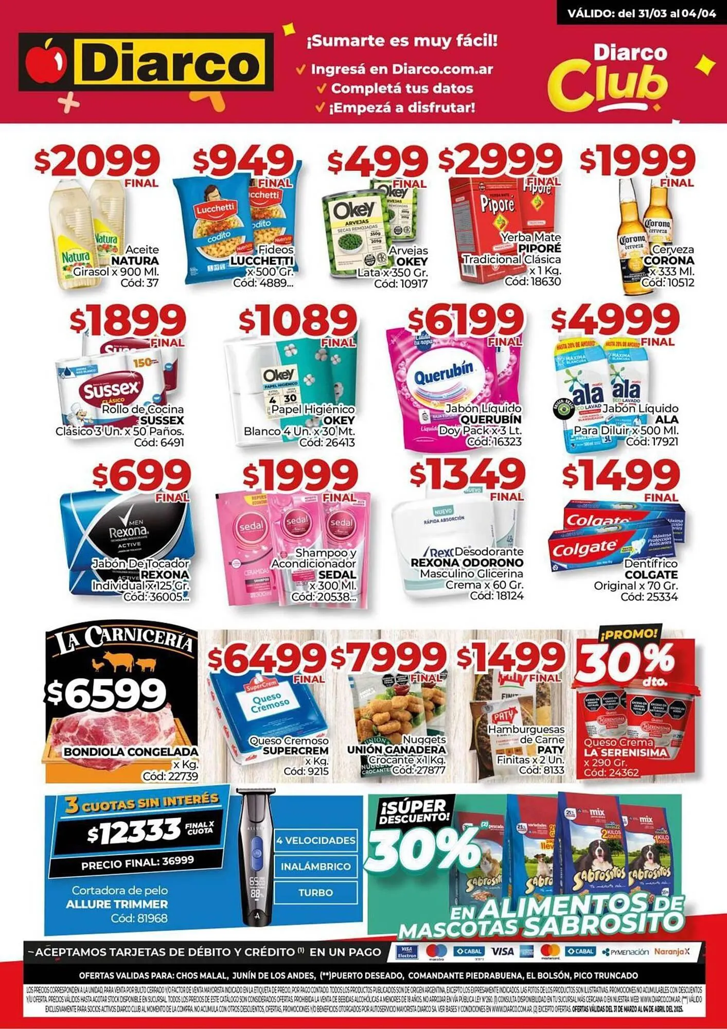Ofertas de Catálogo Diarco 31 de marzo al 4 de abril 2025 - Página 1 del catálogo