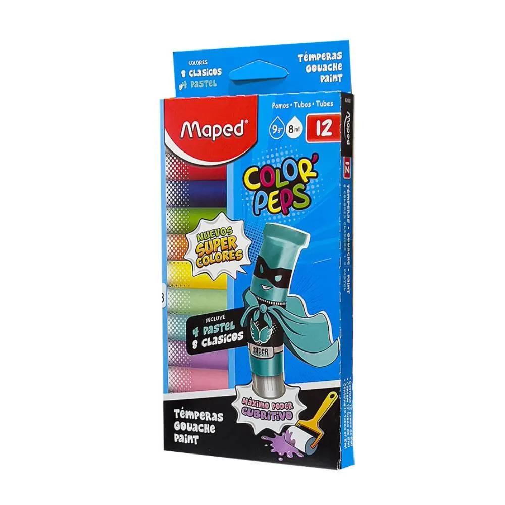 TEMPERAS X12 CLASICOS+PASTEL