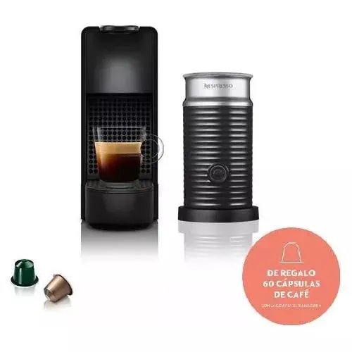 Cafetera Nespresso Essenza Con Aeroccino 14 Cápsulas Regalo