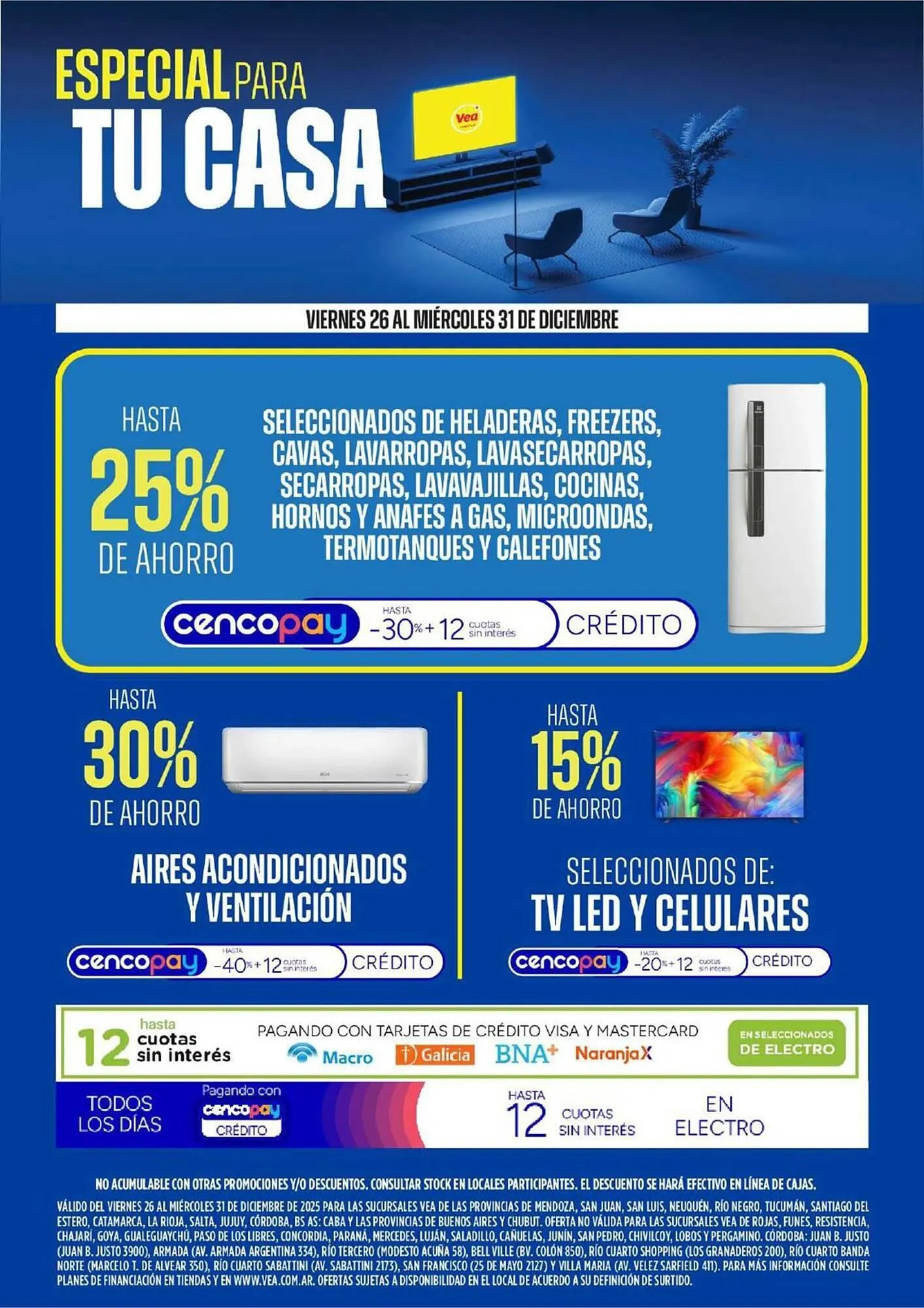 Ofertas de Catálogo Supermercados Vea 26 de diciembre al 31 de diciembre 2025 - Página 1 del catálogo