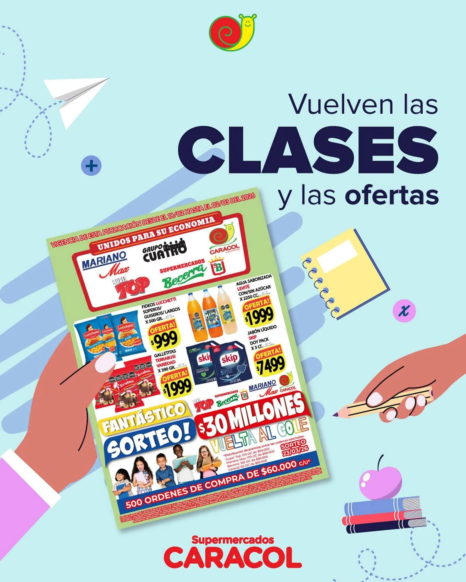 Ofertas de Catálogo Supermercados Caracol 18 de febrero al 2 de marzo 2026 - Página 1 del catálogo