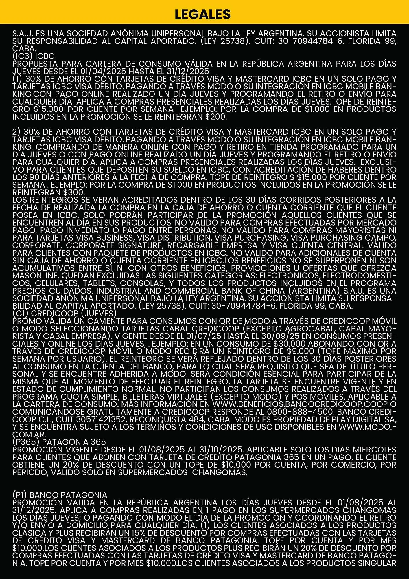 Ofertas de catálogo Changomas 1 de septiembre al 30 de septiembre 2025 - Página 9 del catálogo