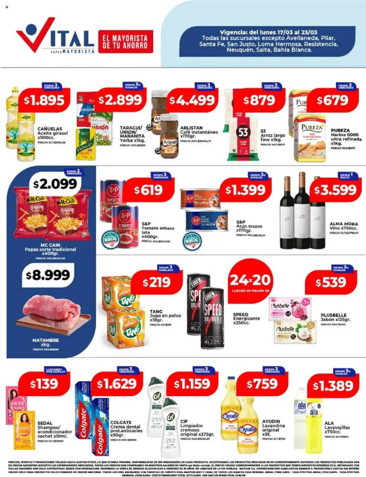 Ofertas de Catálogo Supermayorista Vital 17 de marzo al 23 de marzo 2025 - Página 1 del catálogo