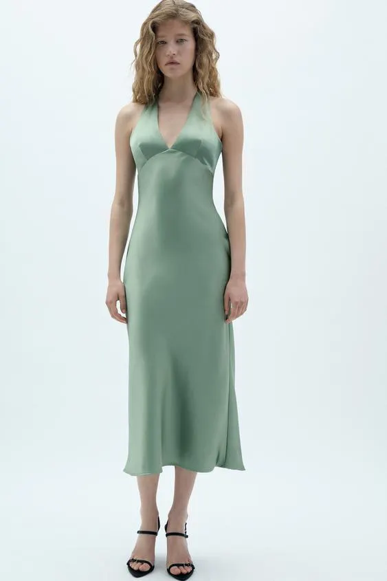 VESTIDO MIDI SATINADO