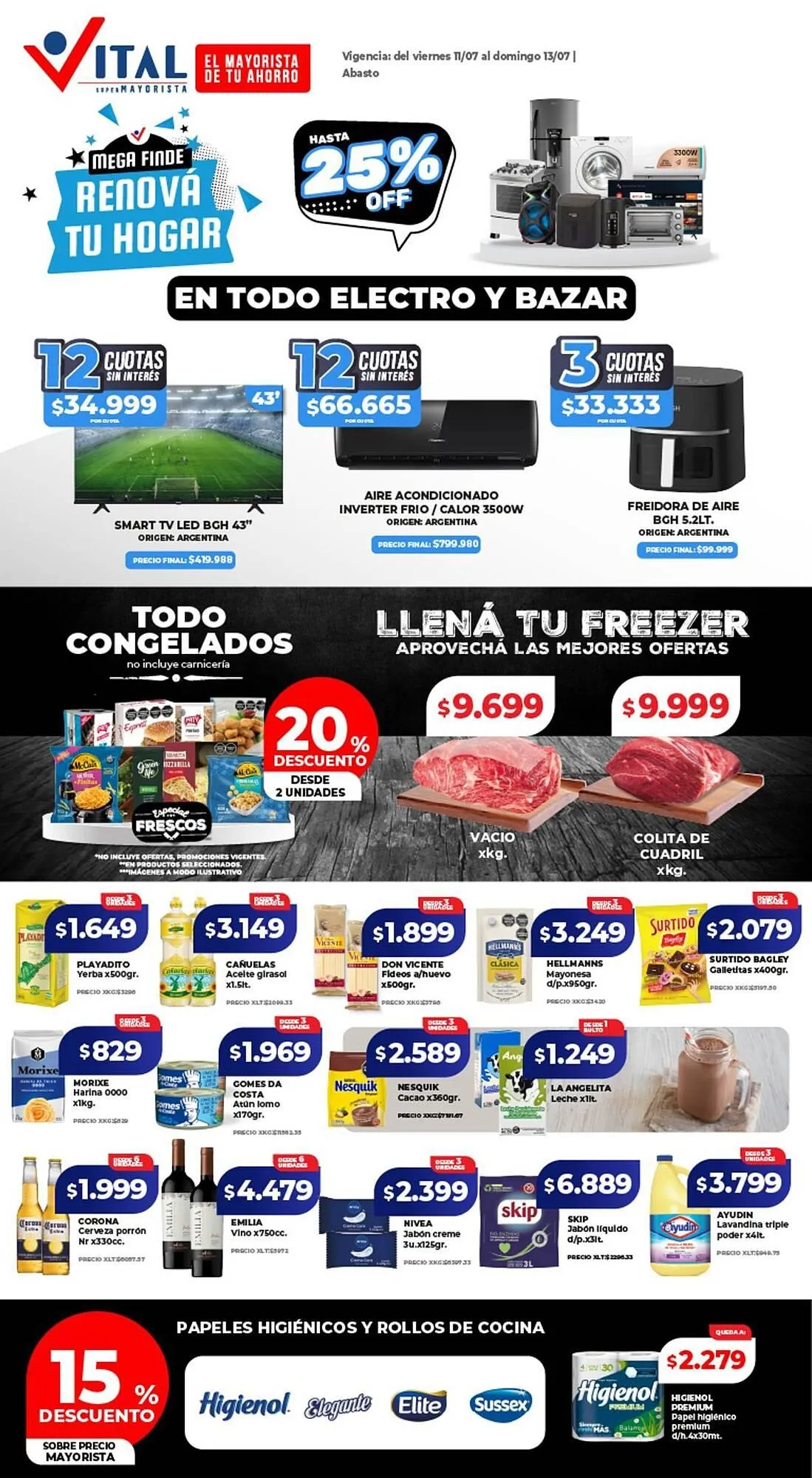 Ofertas de Catálogo Supermayorista Vital 11 de julio al 13 de julio 2025 - Página 1 del catálogo