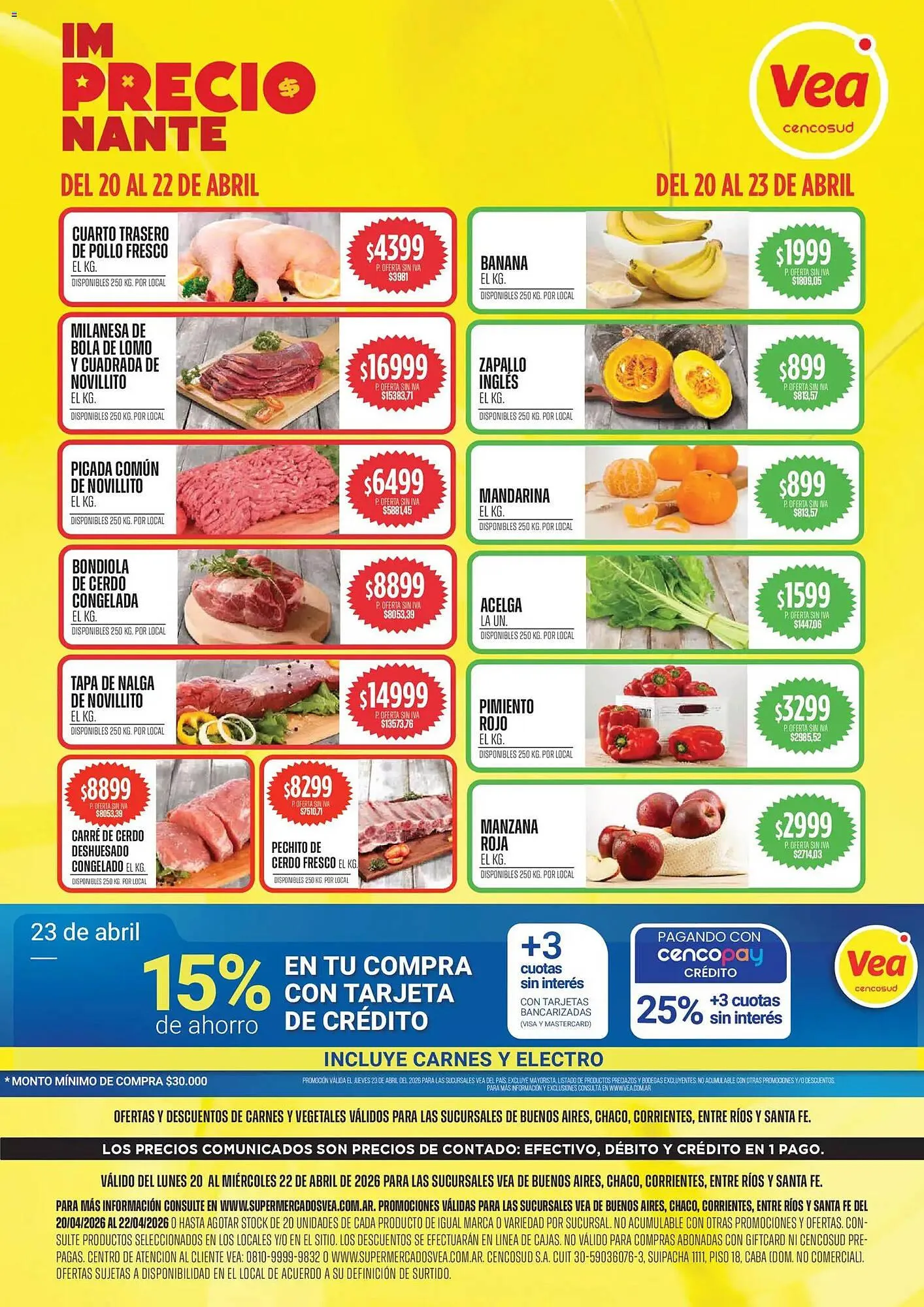 Ofertas de Catálogo Supermercados Vea 20 de abril al 23 de abril 2026 - Página 1 del catálogo