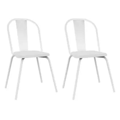 Pack de 2 sillas de comedor Madison blanca