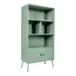 Biblioteca Donut de metal 2 puertas y 4 estantes menta