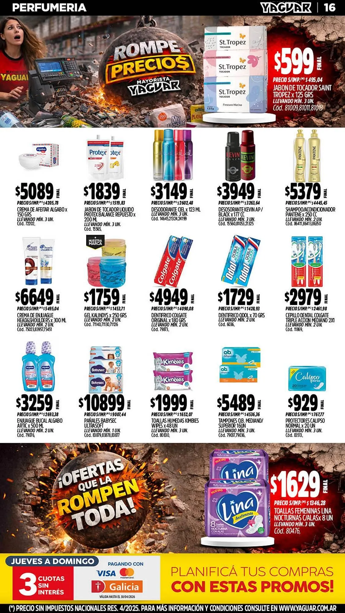 Ofertas de Catálogo Supermercados Yaguar 13 de abril al 19 de abril 2026 - Página 16 del catálogo
