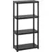 Estantería plástica 30 x 60 x 128 cm negro