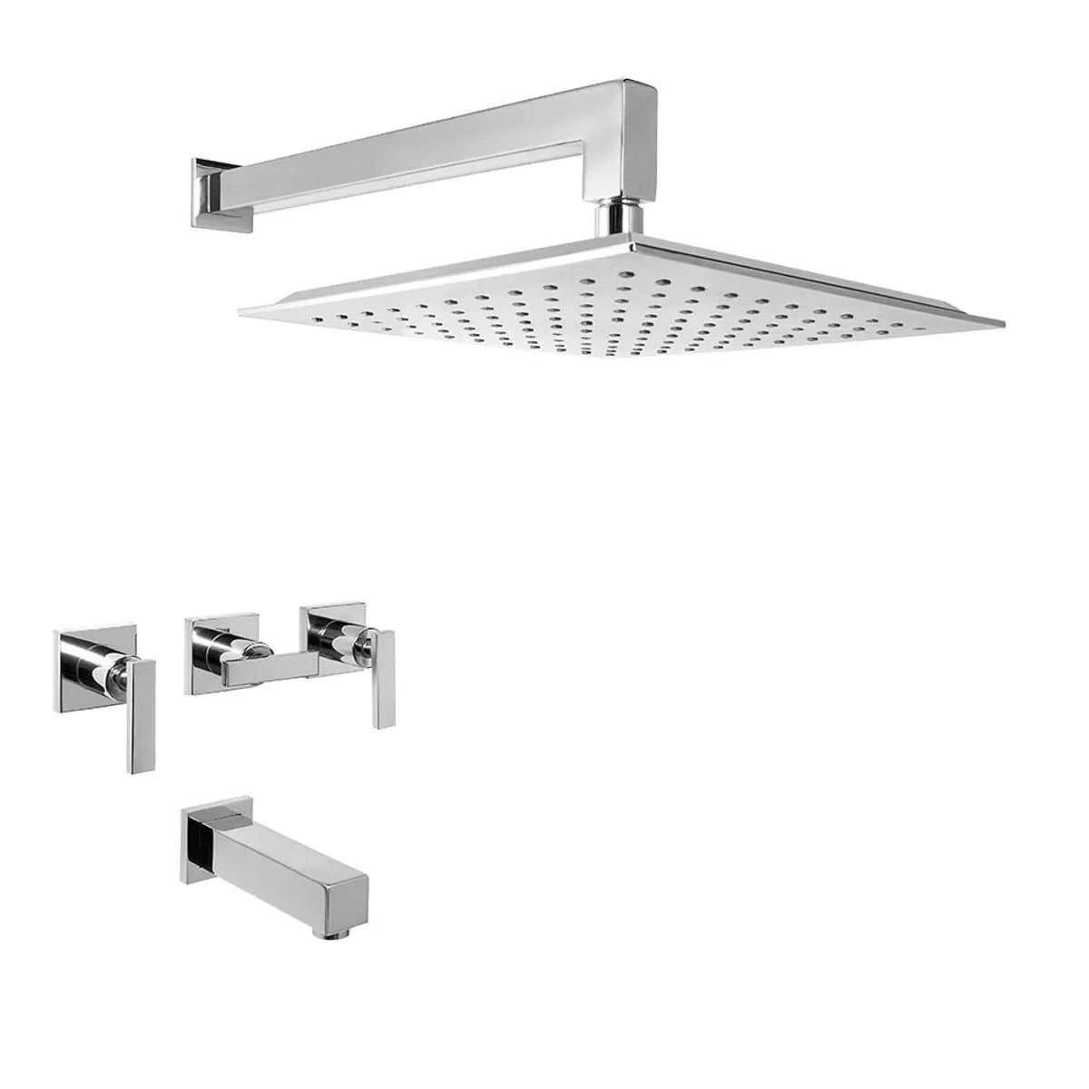 Ducha de Embutir Con Transferencia Sena Cromo Peirano