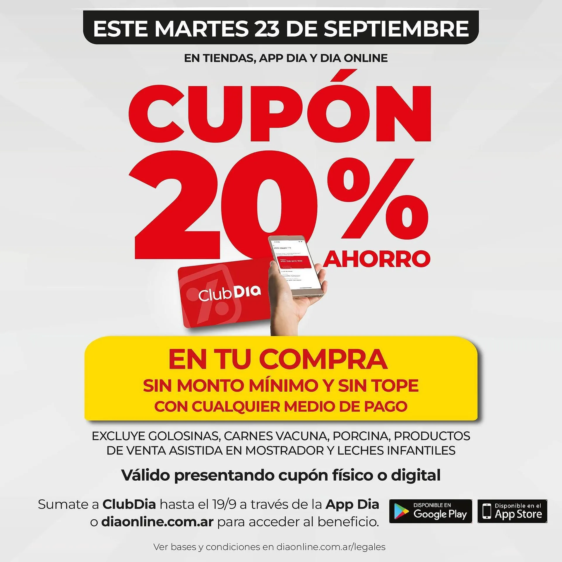 Ofertas de Folleto Supermercados DIA 22 de septiembre al 23 de septiembre 2025 - Página 1 del catálogo