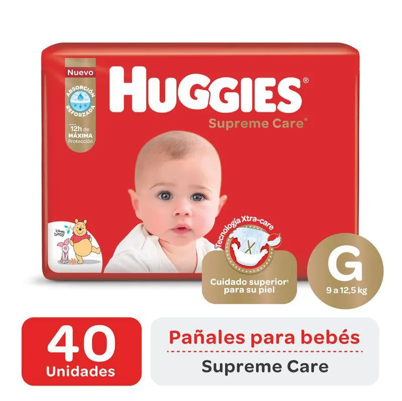 Pañales Supreme G Jumbo Huggies 40 Ud.