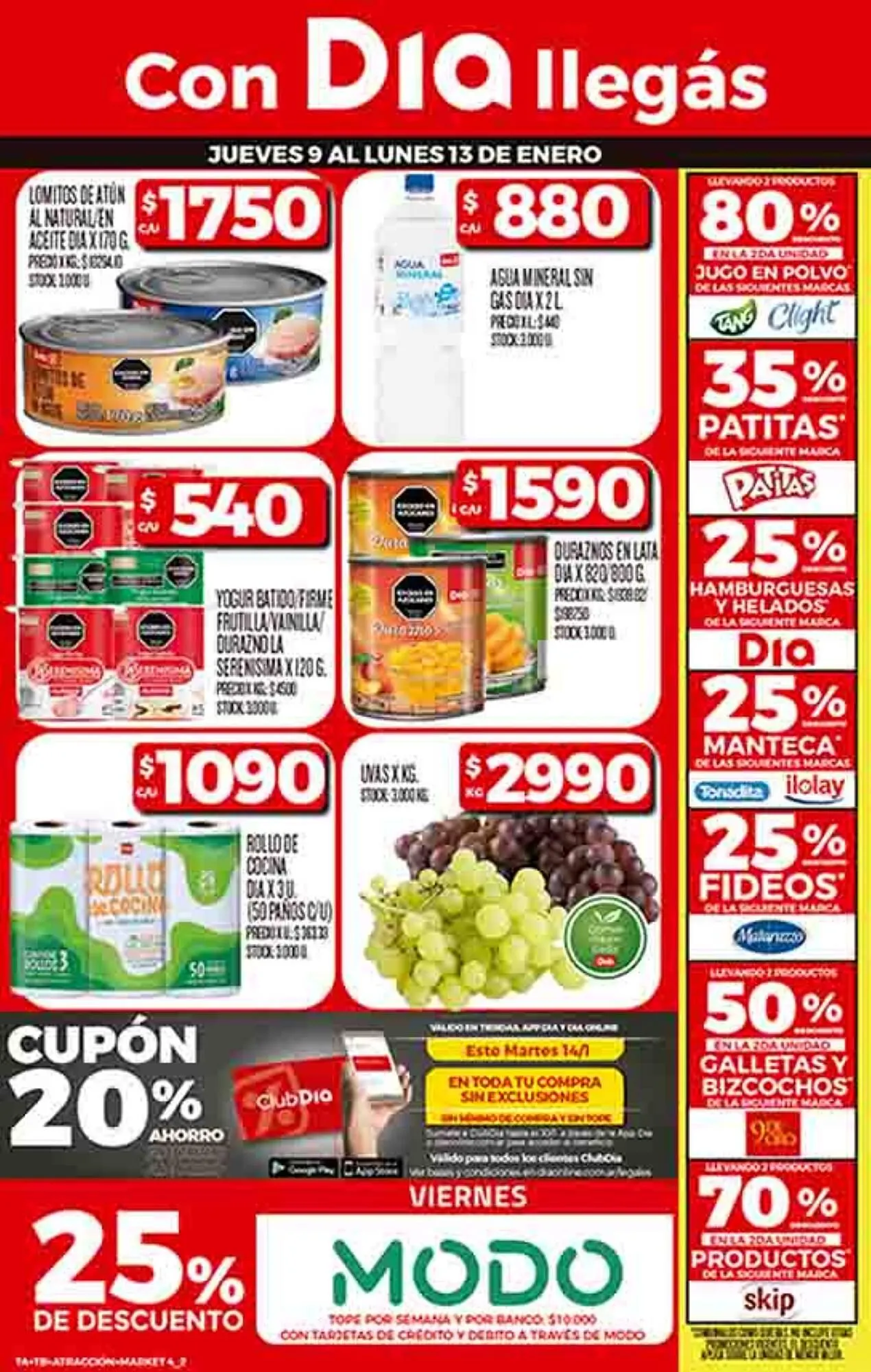 Ofertas de Catálogo Supermercados DIA 9 de enero al 13 de enero 2025 - Página 1 del catálogo