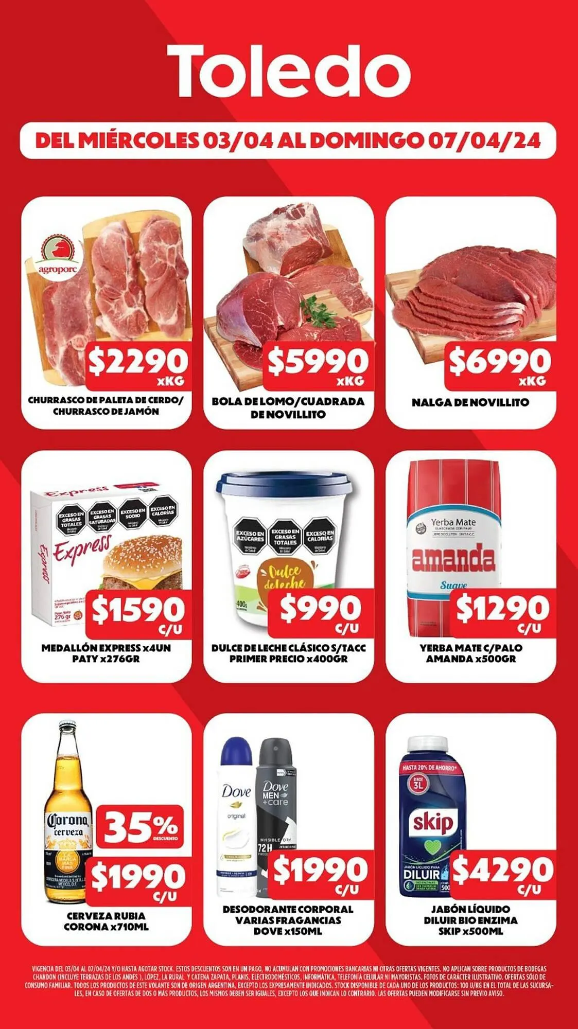 Ofertas de Catálogo Supermercados Toledo 3 de abril al 7 de abril 2024 - Página  del catálogo