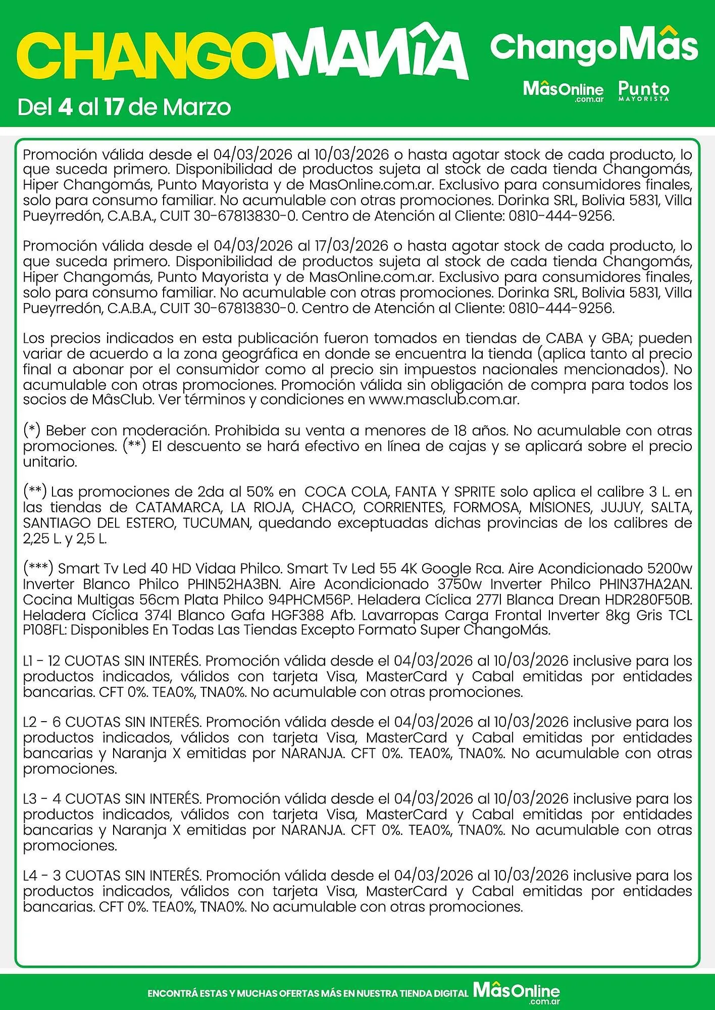 Ofertas de Catálogo Changomas 4 de marzo al 10 de marzo 2026 - Página 18 del catálogo