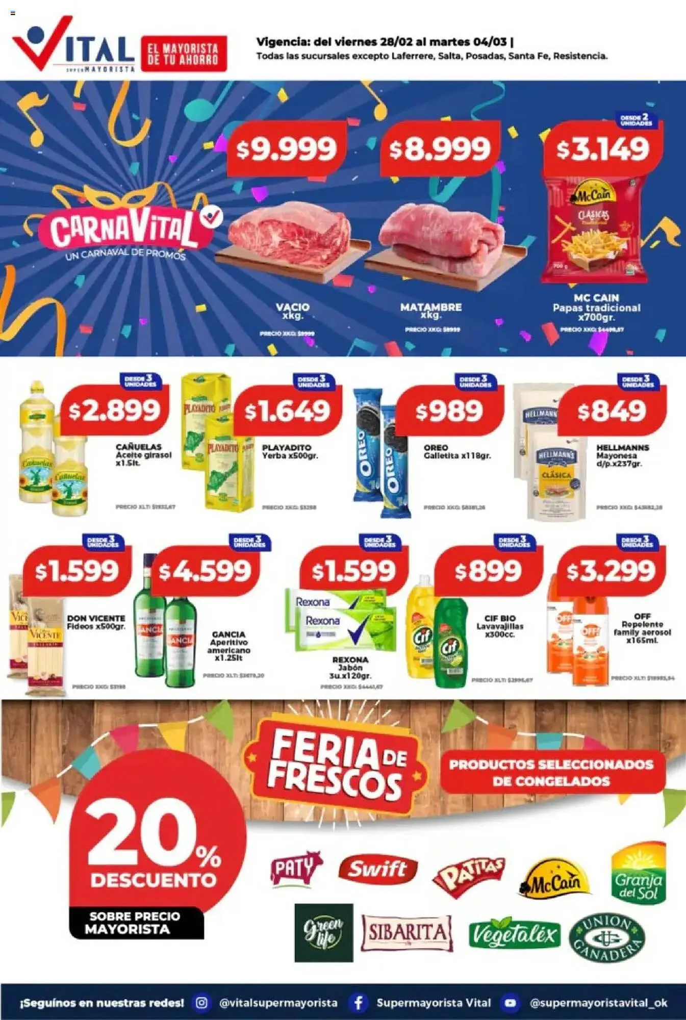 Ofertas de Catálogo Supermayorista Vital 28 de febrero al 4 de marzo 2025 - Página 1 del catálogo
