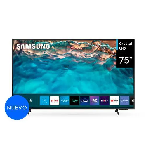 Smart TV LED 75” 4K UHD Samsung Crystal UN75BU8000GCFV