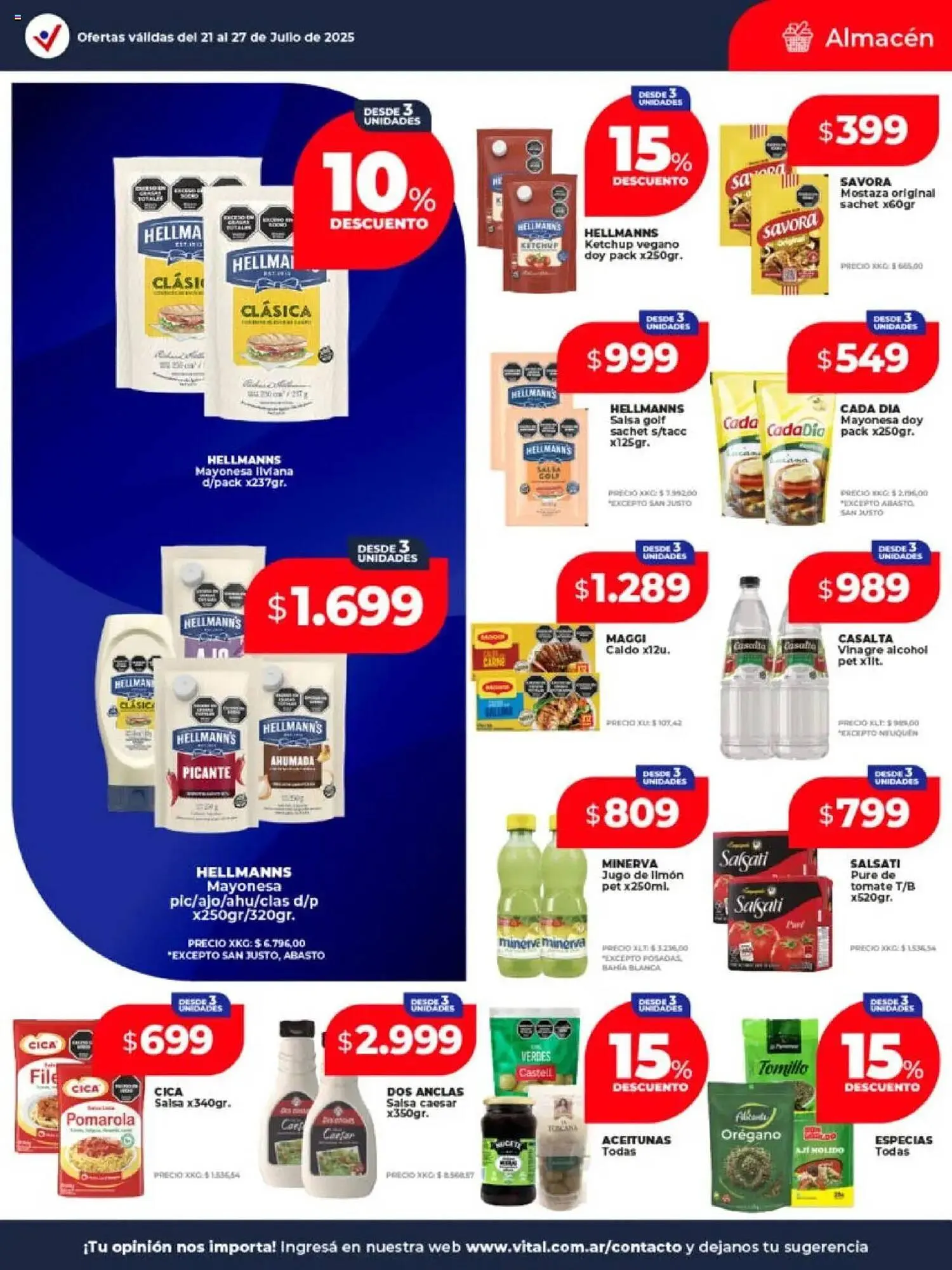 Ofertas de Catálogo Supermayorista Vital 21 de julio al 28 de julio 2025 - Página 15 del catálogo
