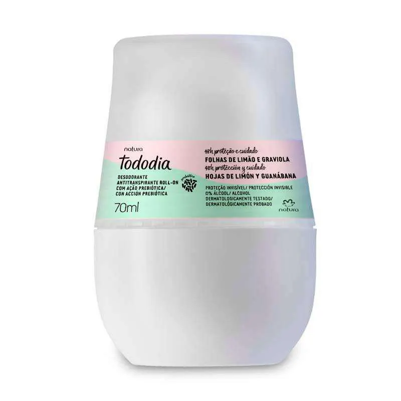 Desodorante roll on antitranspirante prebiótico