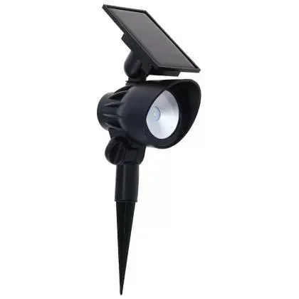 Estaca solar LED HD negra