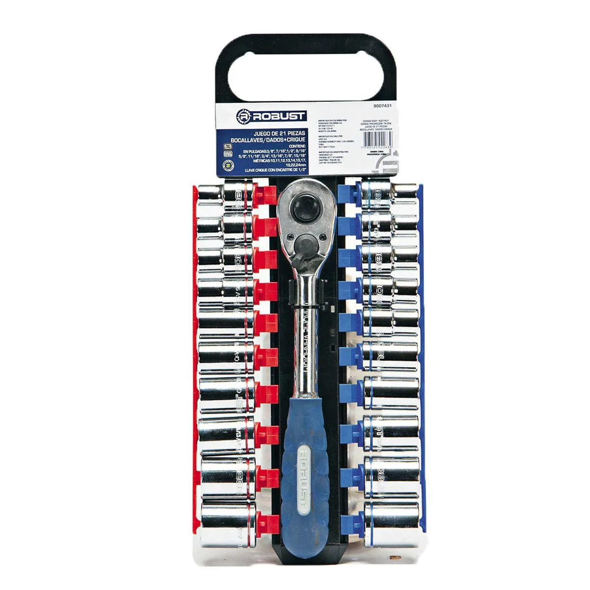 Juego de Bocallaves y Dados 1/2" 21 Piezas Robust