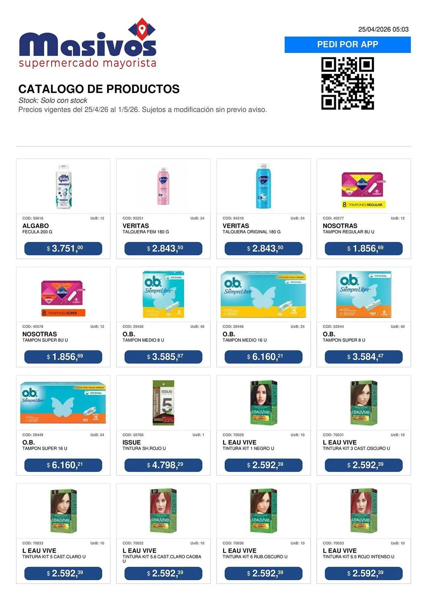 Ofertas de Catálogo Masivos 25 de abril al 1 de mayo 2026 - Página 124 del catálogo