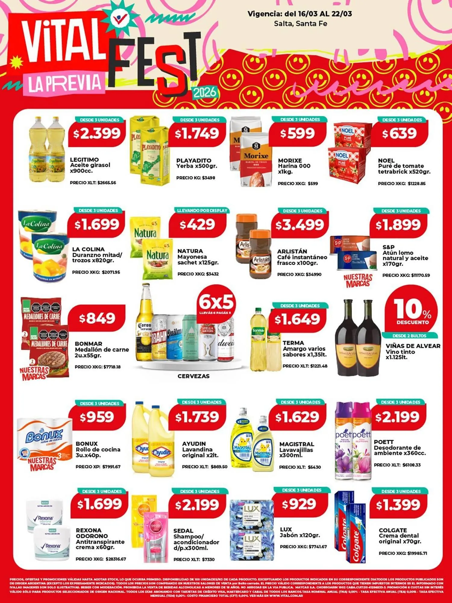 Ofertas de Catálogo Supermayorista Vital 16 de marzo al 22 de marzo 2026 - Página 1 del catálogo
