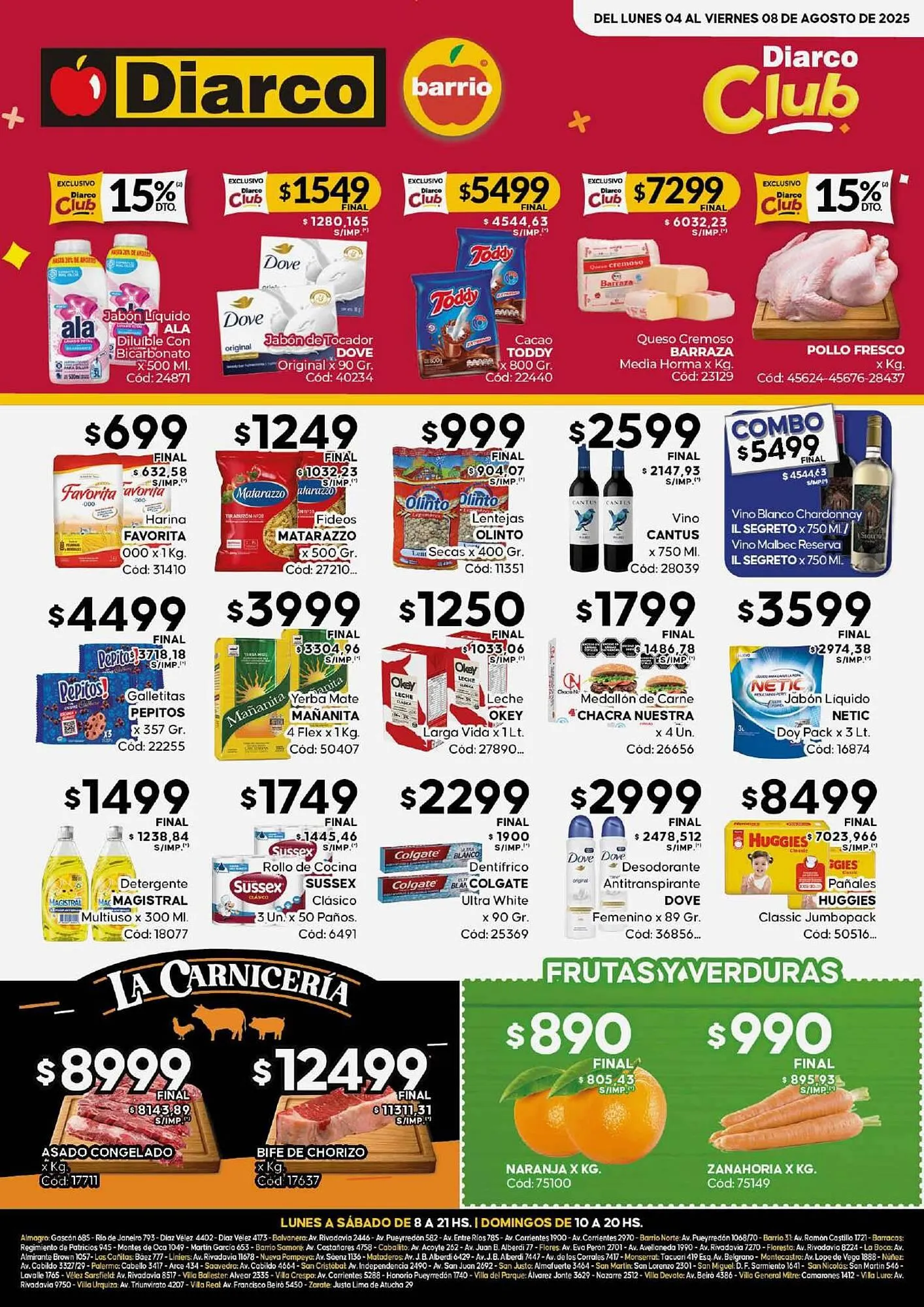 Ofertas de Catálogo Diarco 4 de agosto al 8 de agosto 2025 - Página 1 del catálogo