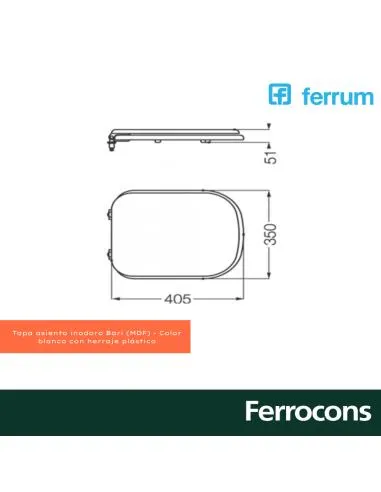 ASIENTO MADERA BARI BLANCO HPLASTICO