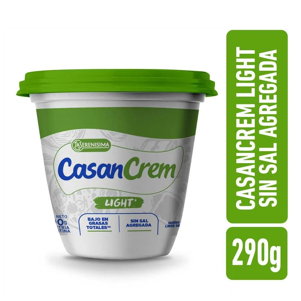 Queso Light Sin Sal Agregada 290 Gr Casancrem