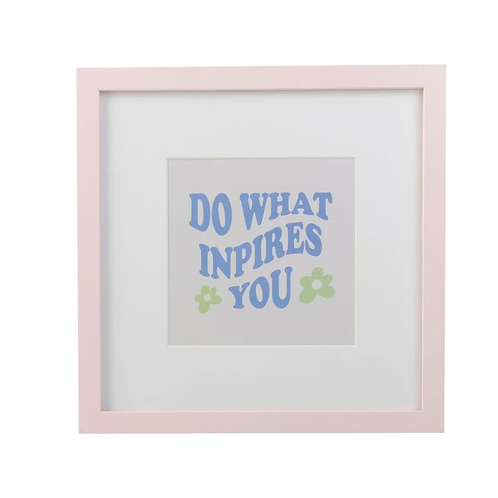 Cuadro Marco Madera Rosa Colorfull Simplicity Deco