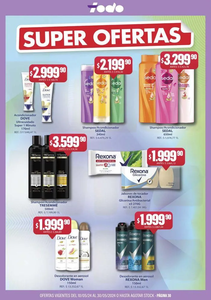 Ofertas de Catálogo Supermercados Todo 10 de mayo al 30 de mayo 2024 - Página 30 del catálogo