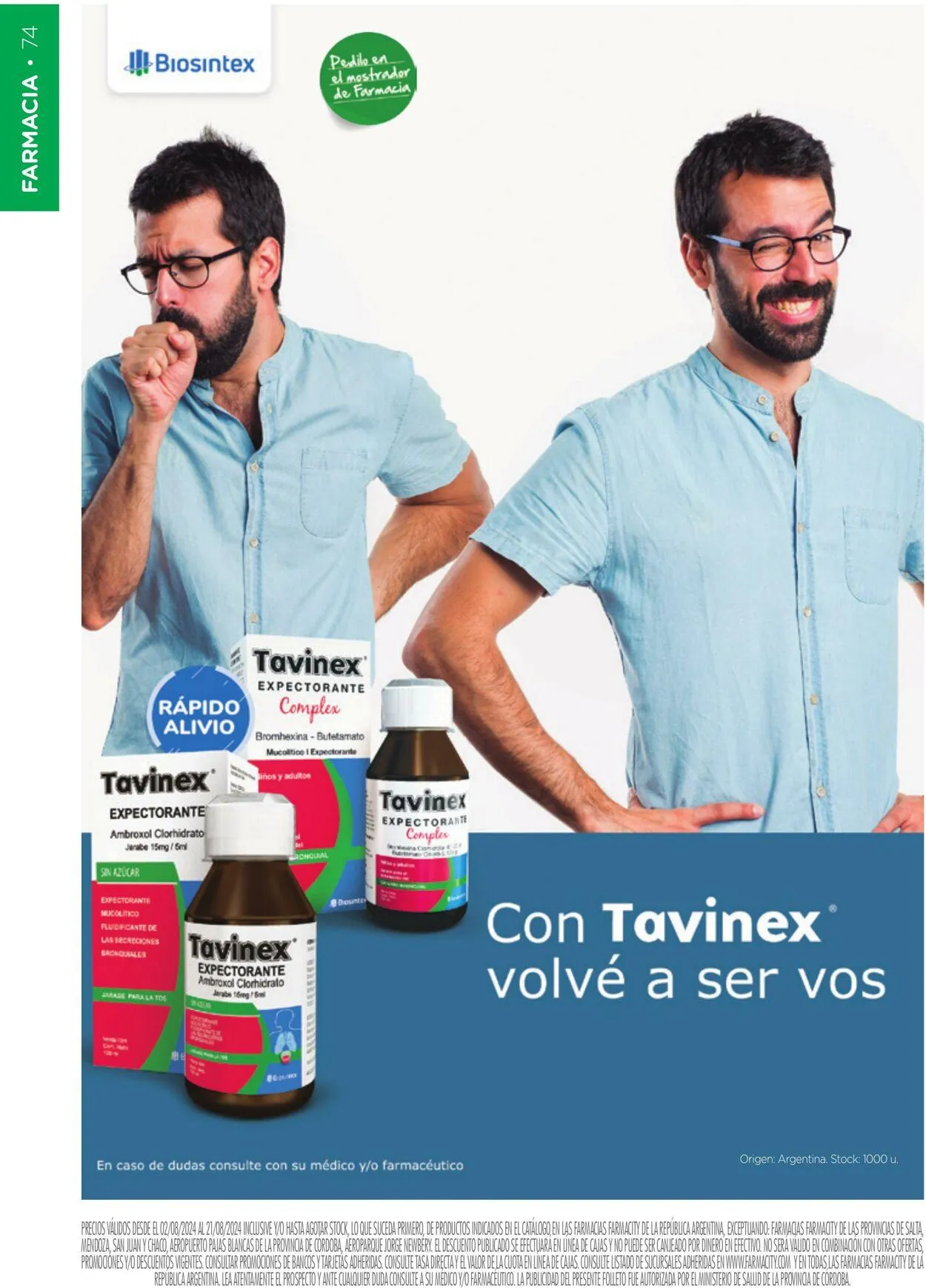 Ofertas de Farmacity 1 de agosto al 31 de agosto 2024 - Página 74 del catálogo