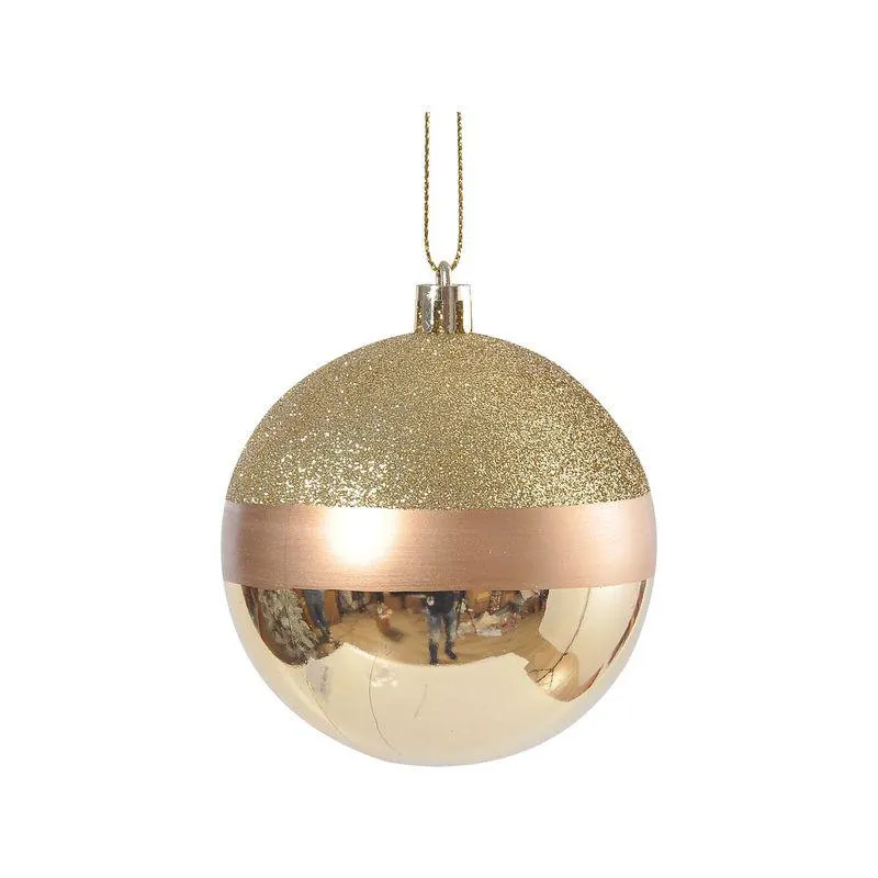Esfera navideña Mitad Brillo Cotidiana gold 8 cm