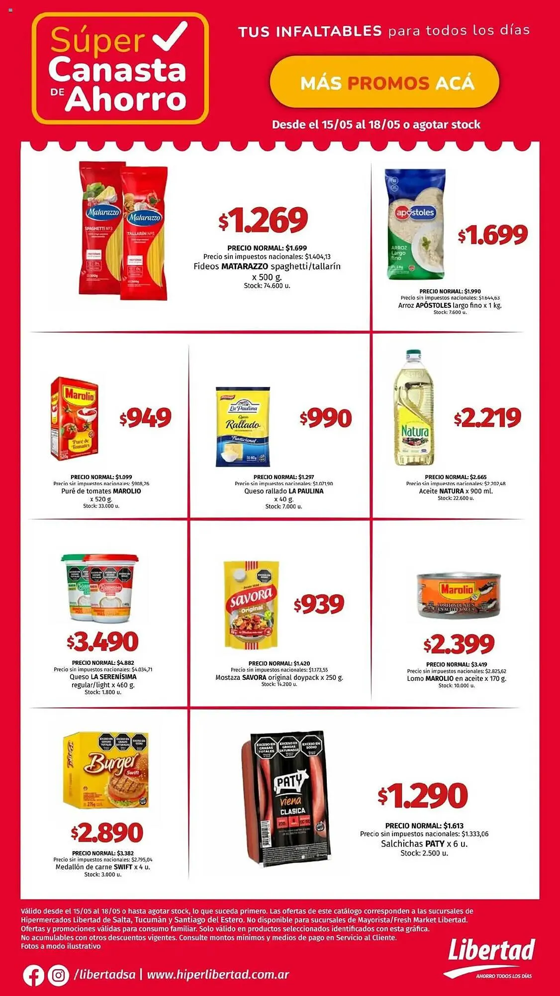 Ofertas de Catálogo Hipermercado Libertad 15 de mayo al 18 de mayo 2025 - Página 1 del catálogo