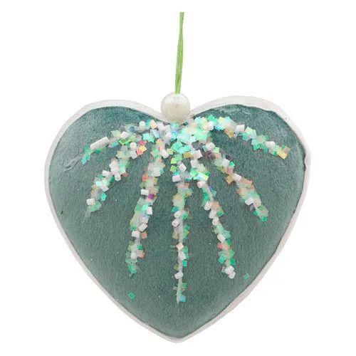 Adorno navideño Cotidiana Corazón menta 9 cm