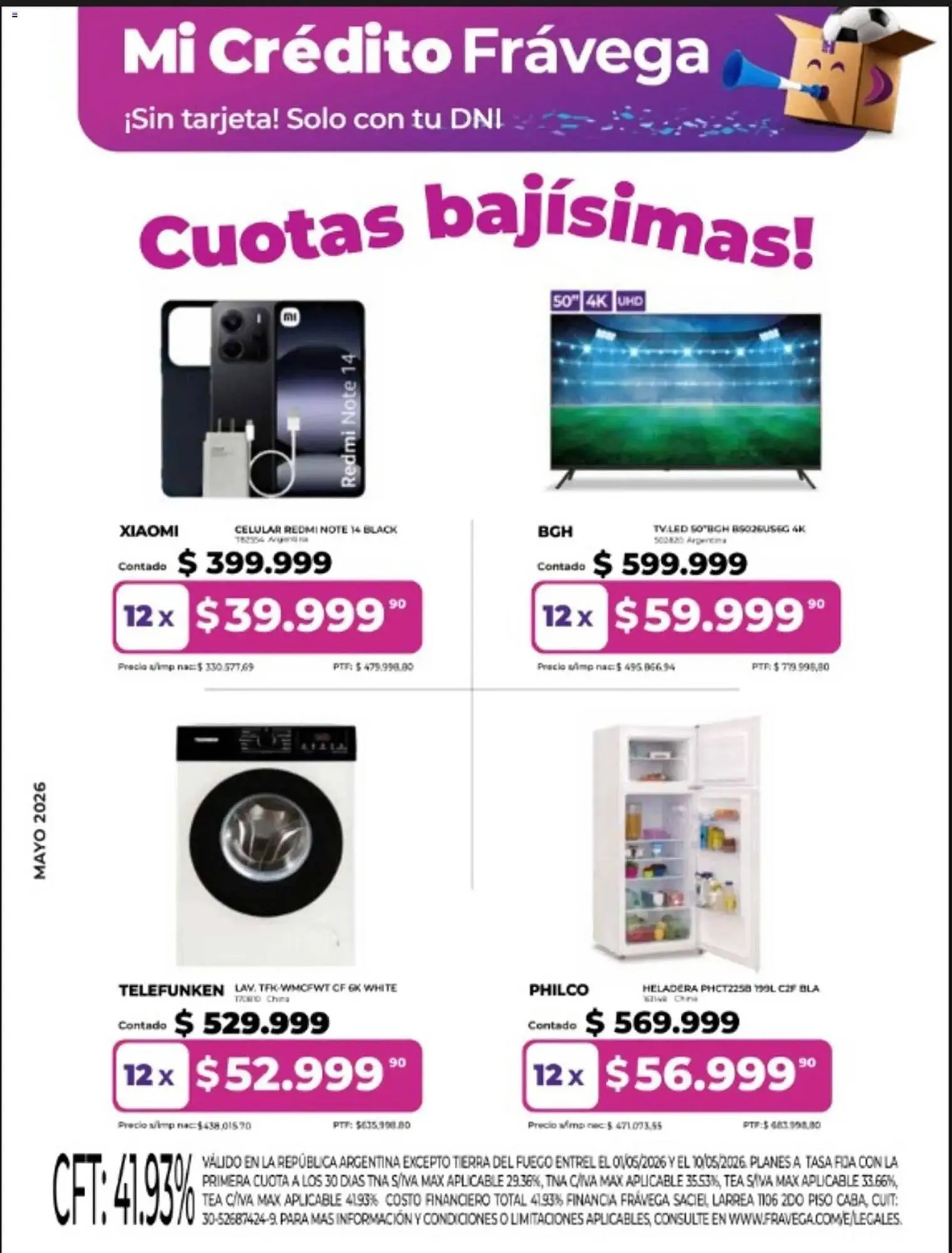 Ofertas de Catálogo Frávega 6 de mayo al 1 de junio 2026 - Página 1 del catálogo