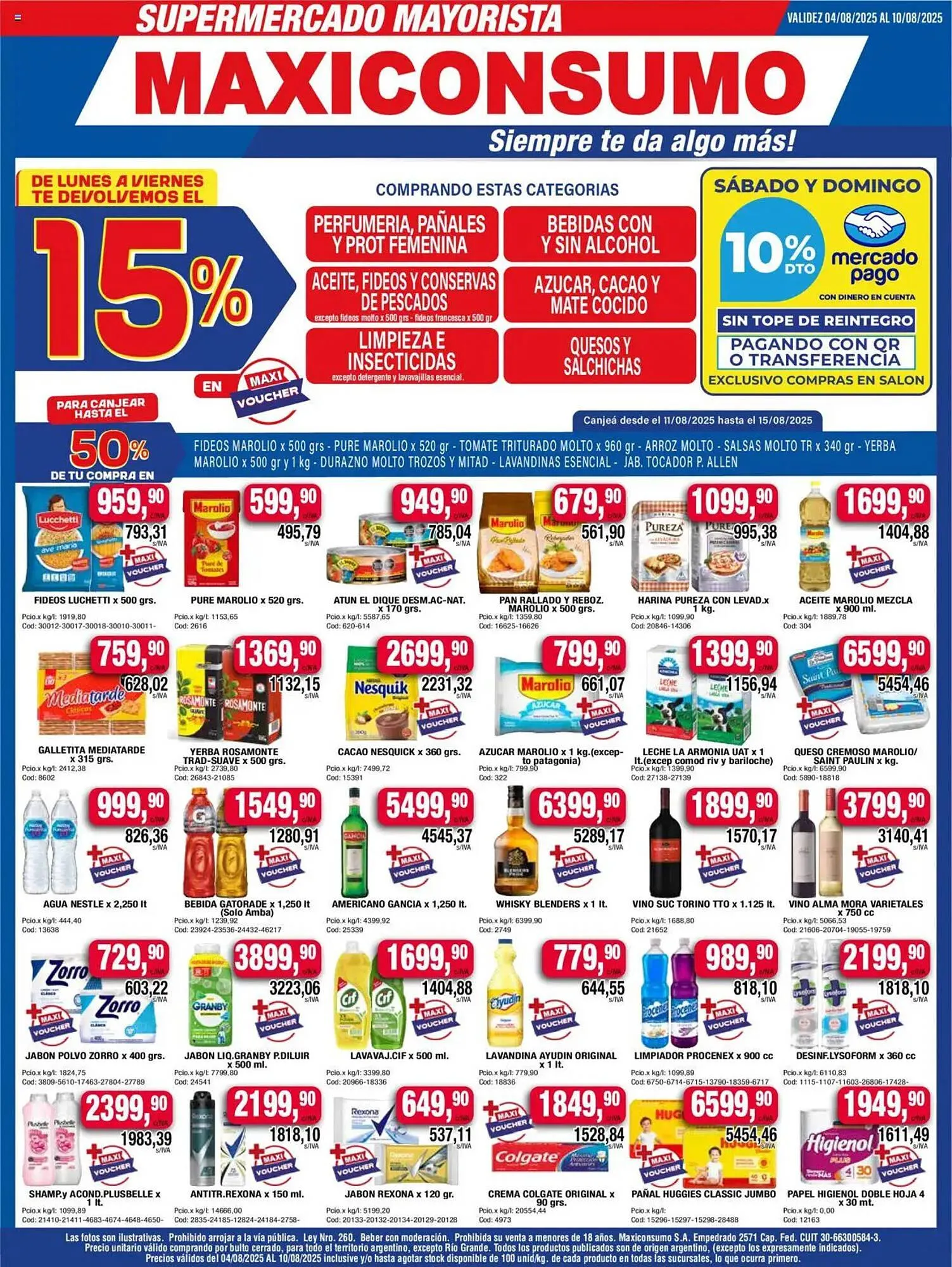 Ofertas de Catálogo Maxiconsumo 4 de agosto al 11 de agosto 2025 - Página 1 del catálogo