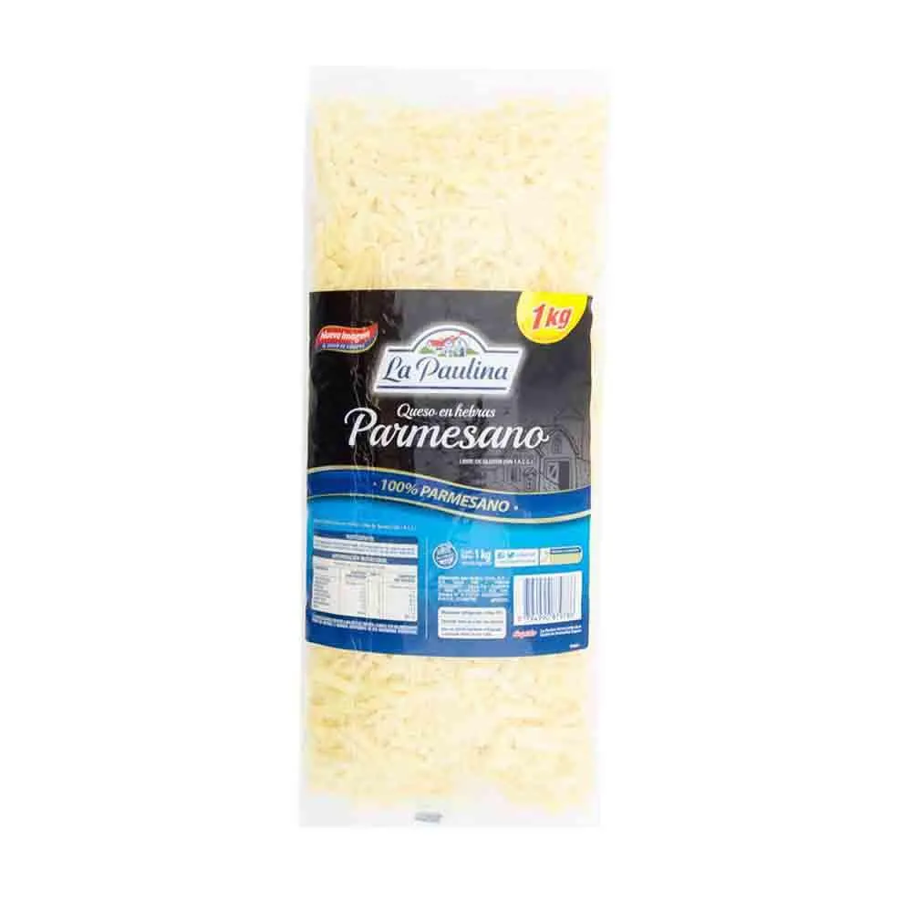 Queso Rallado La Paulina Hebras Parmesano 1 Kg
